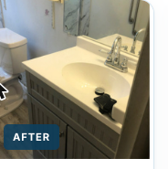 Completed tub to shower conversion, job 05, Metro Detroit