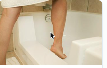 Bathtub cutout and step-through insert